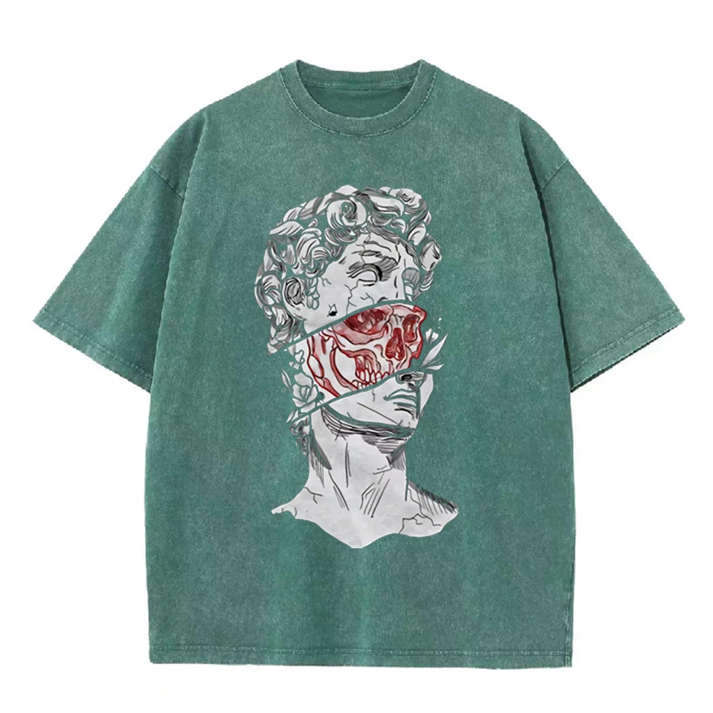 Camiseta Unissex Oversized Cas - Acid Wash Vintage Graphic T Shirt avaliação e preço