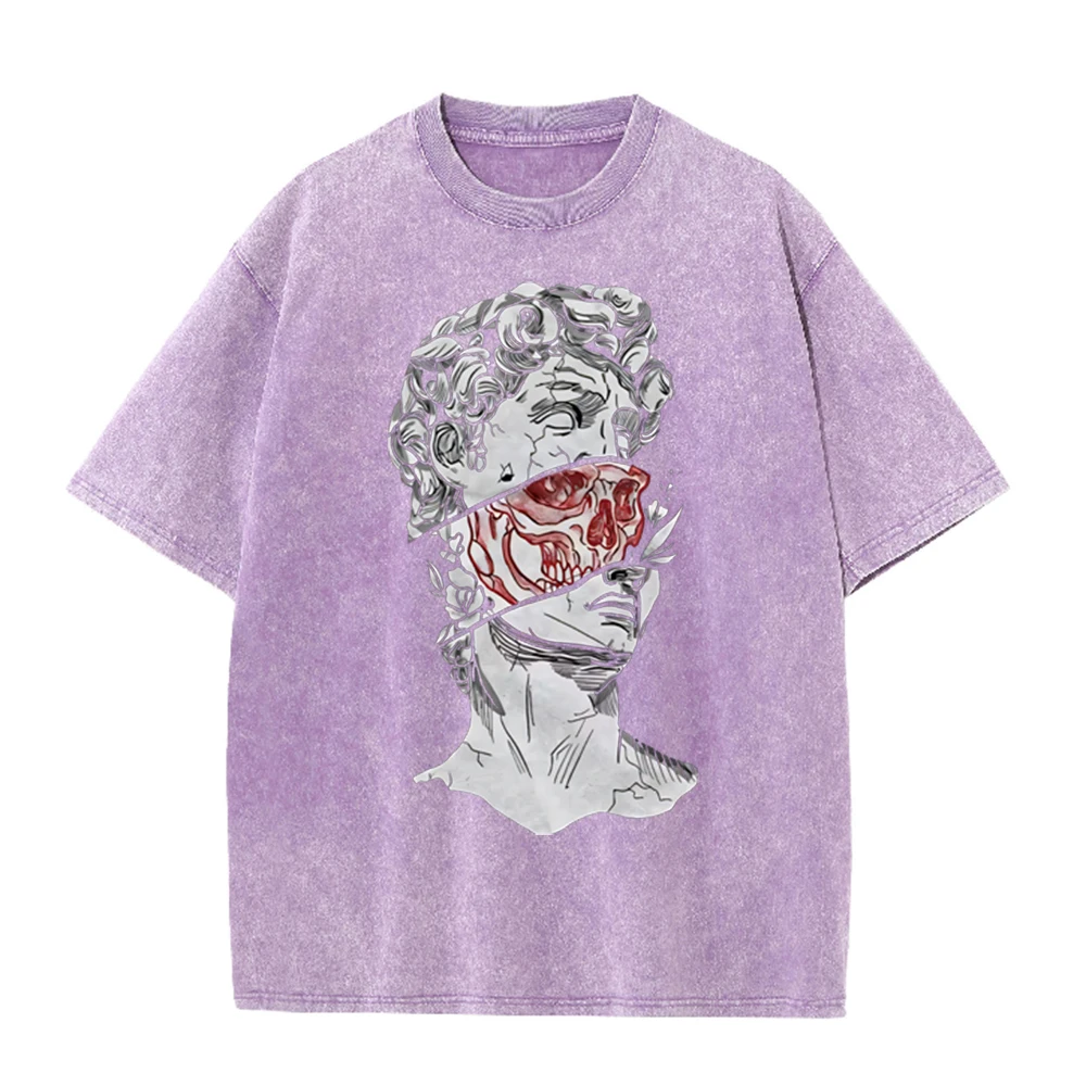Camiseta Unissex Oversized Cas - Acid Wash Vintage Graphic T Shirt avaliação e preço
