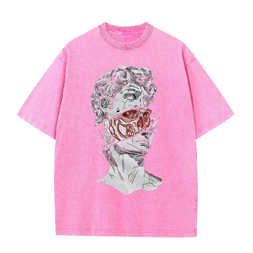 Camiseta Unissex Oversized Cas - Acid Wash Vintage Graphic T Shirt avaliação e preço