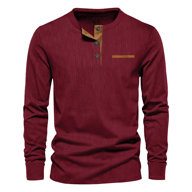 Nova camiseta masculina de man - Corduroy Button Up Shirt Men avaliação e preço