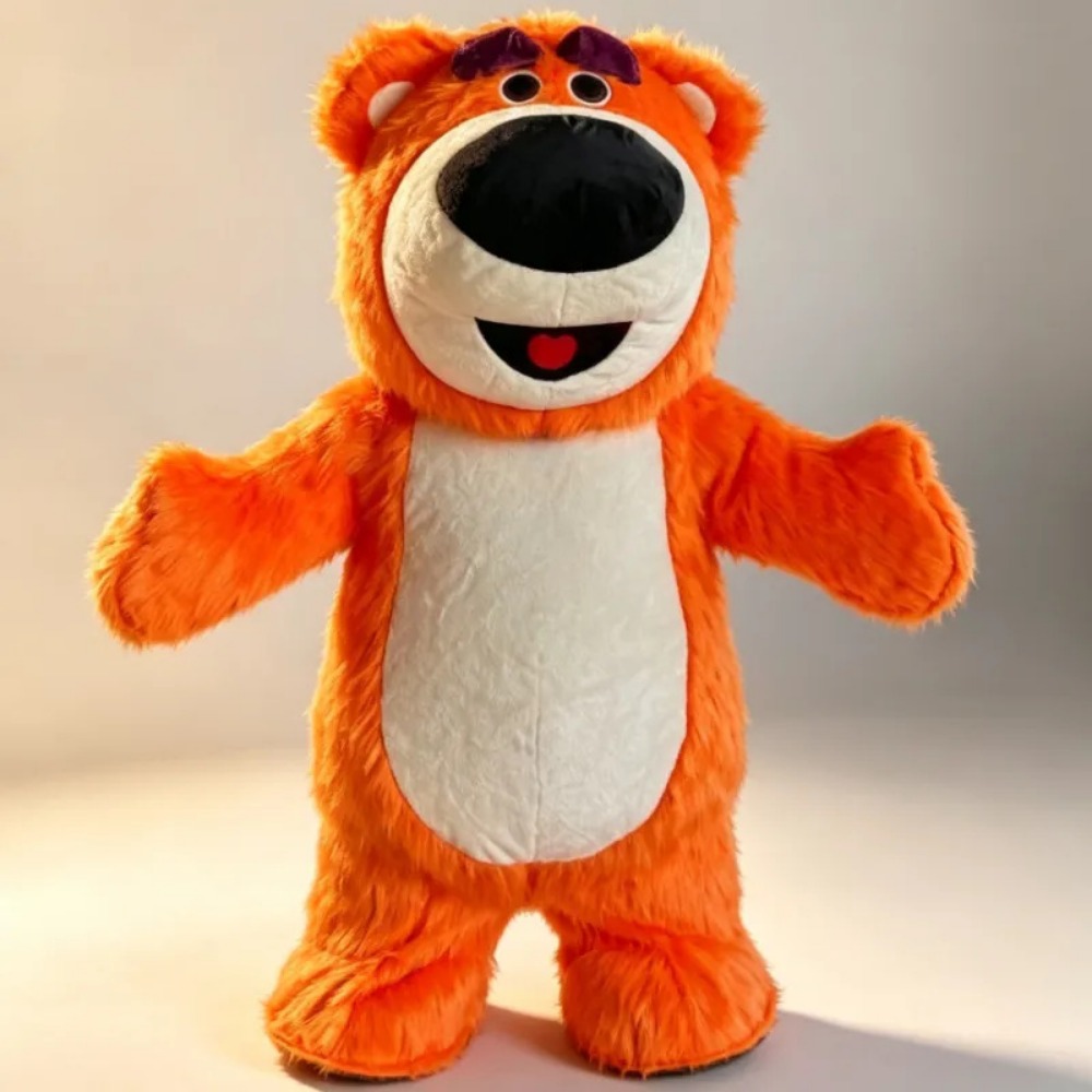Fato de mascote de urso laranj - Suits avaliação e preço