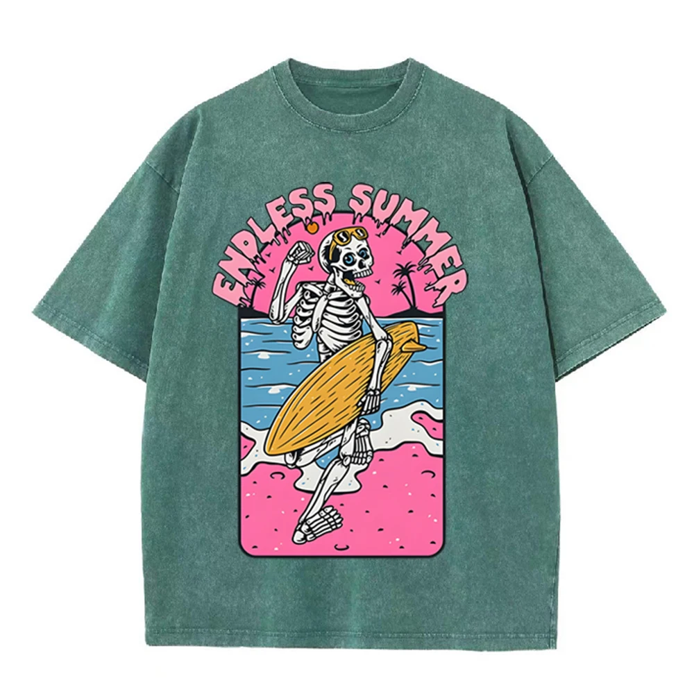 Camiseta Oversized Unissex Vin - Acid Wash Vintage Graphic T Shirt avaliação e preço