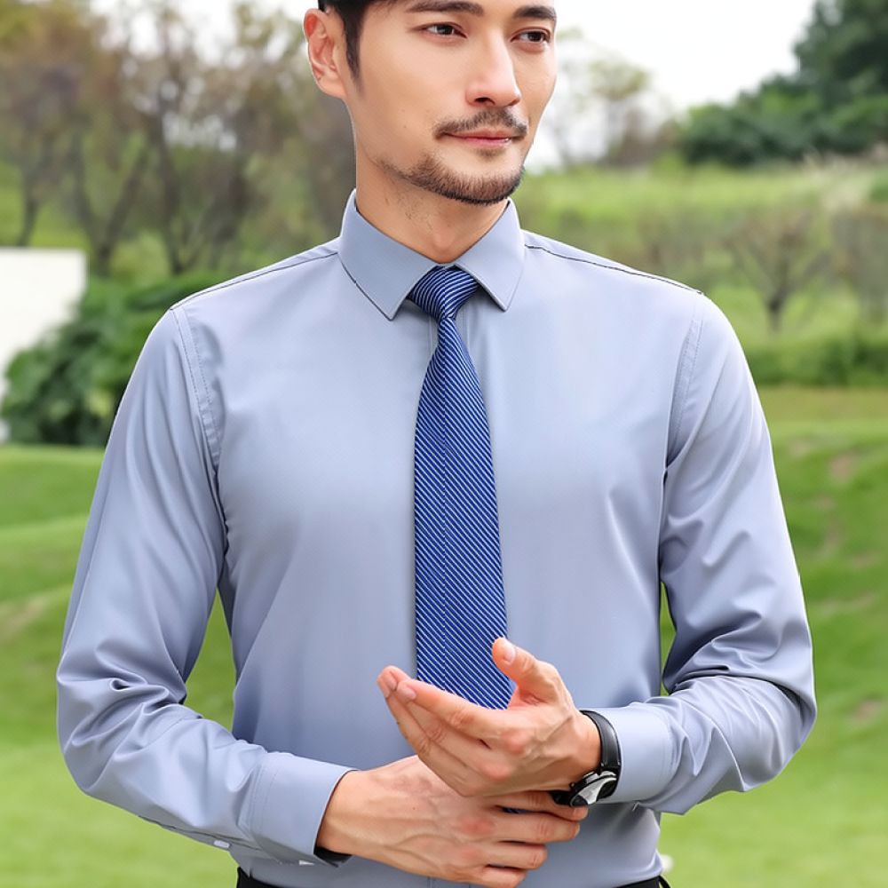 Camisa de manga comprida para  - Breathable Bamboo Fiber Shirt Non Iron avaliação e preço