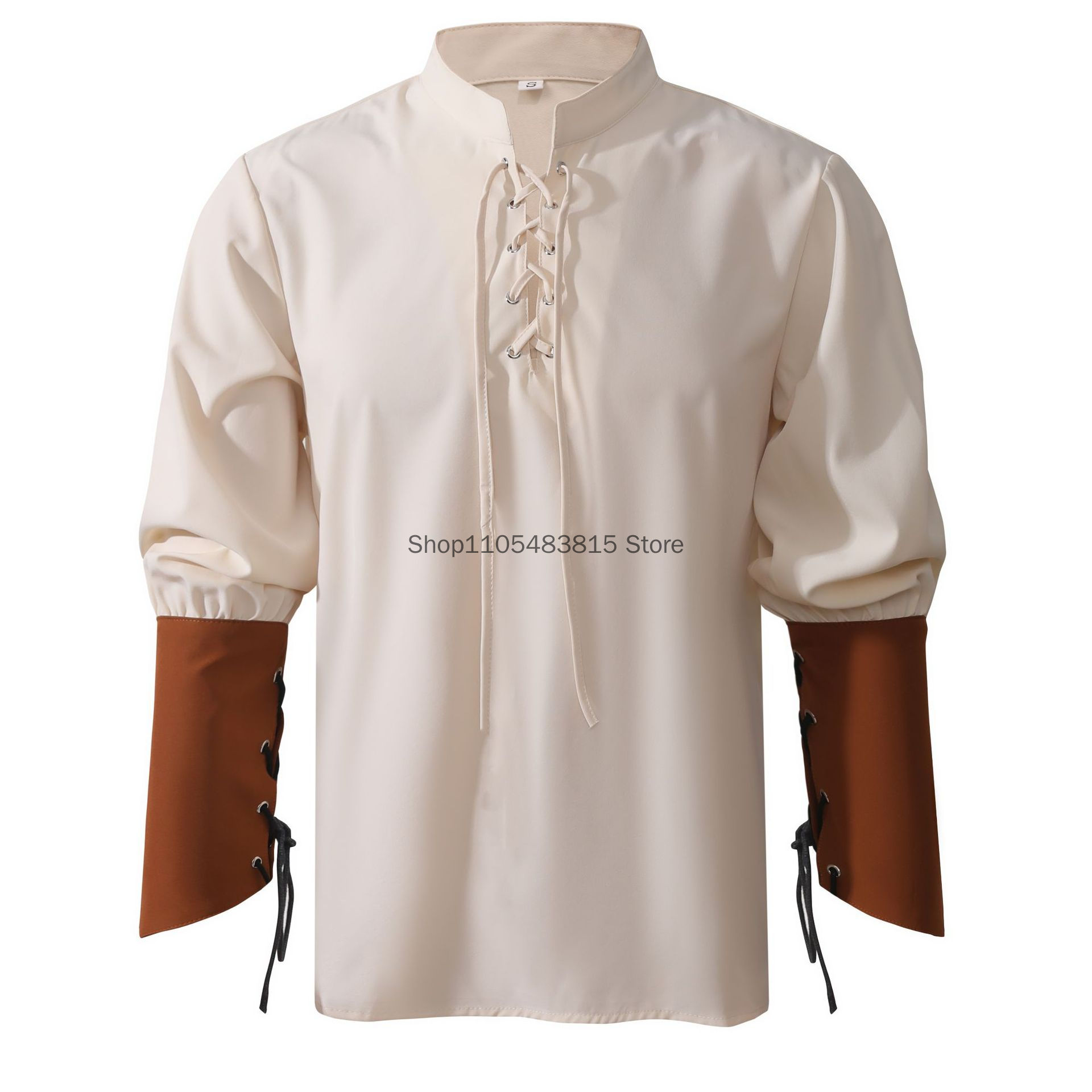 Camisa Pirata Masculina - Cami - Medieval Gothic Lace Up Pirate Shirt avaliação e preço