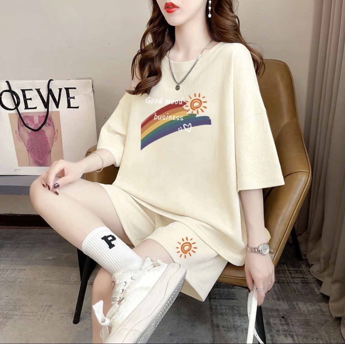 Conjunto de shorts de verão fe - Shorts avaliação e preço